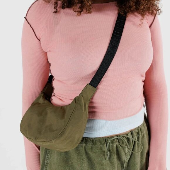 NWT Baggu Small Crescent Bag - Seaweed - Picture 3 of 3